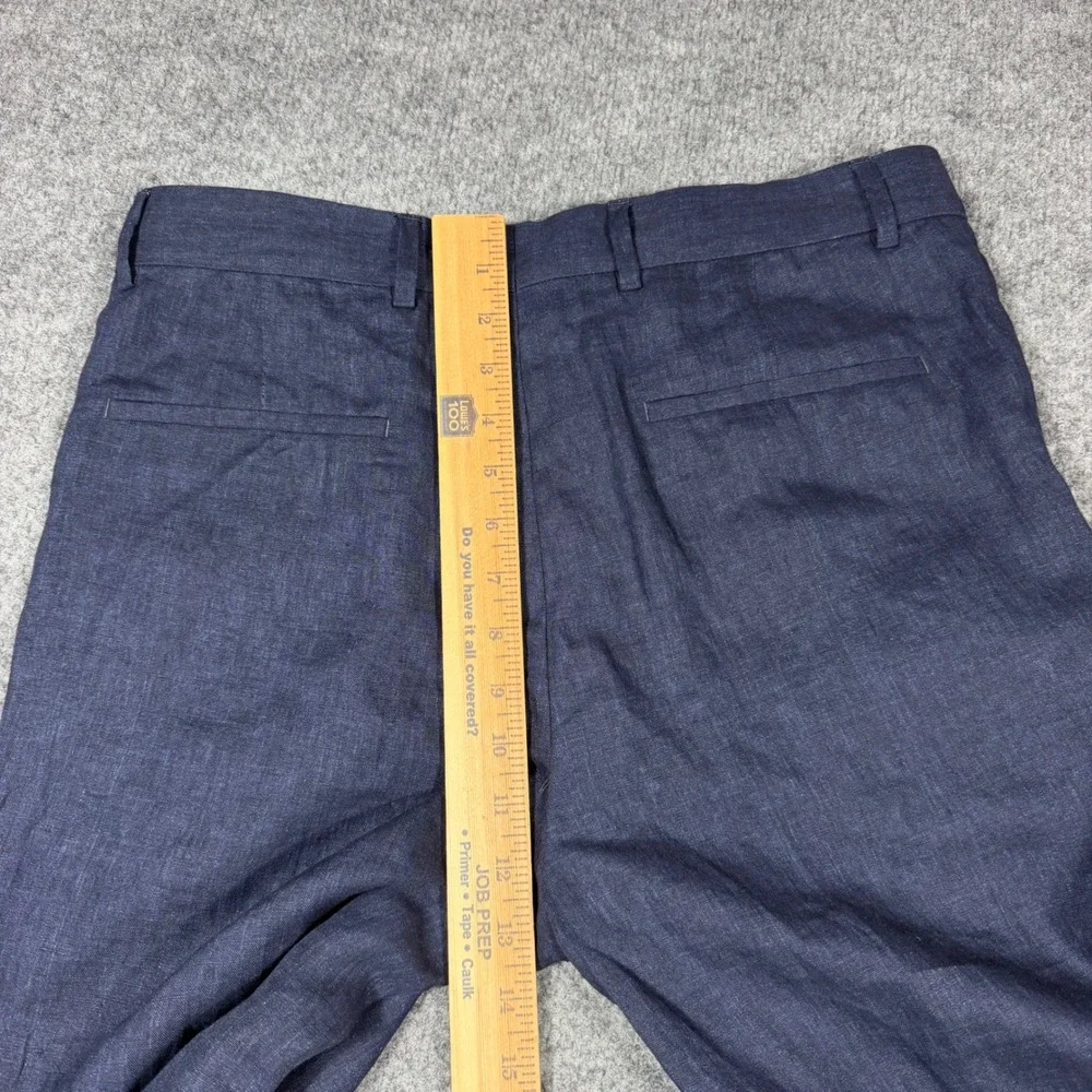 Brunello Cucinelli Pleated Linen Trousers Mens 33/42IT Italy Blue 100% Linen NWT